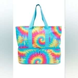 No Boundaries Beach Elevated Zip Bottom Cooler Tote Bag